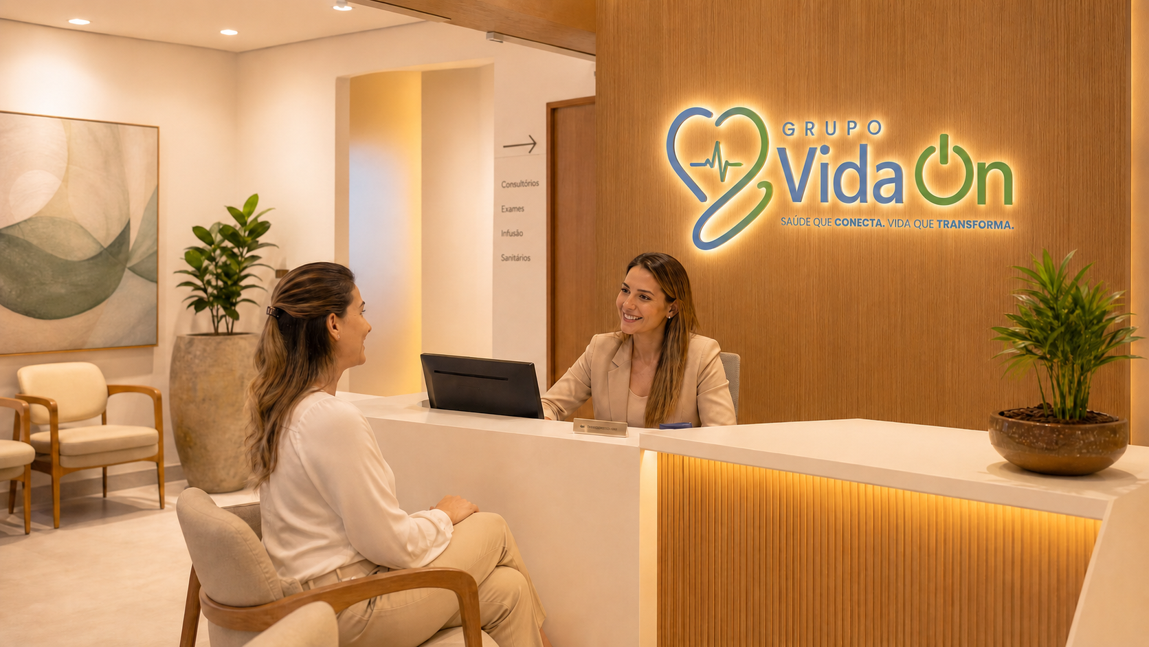 Recepção da clínica VidaOn